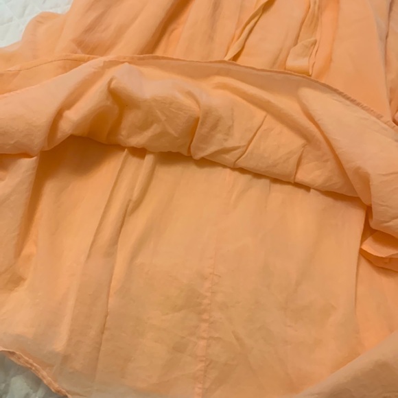 LOFT flounce halter maxi dress fully lined peach colour self tying belt medium - Picture 7 of 13